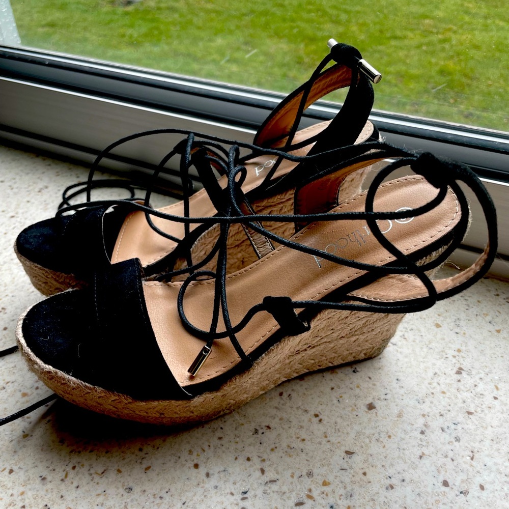 Perfect for summer tie up leg Wedges!